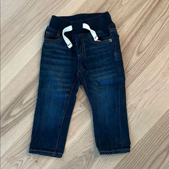 GAP Kids Dark Blue Jeans with Navy Waistband - Picture 1 of 3